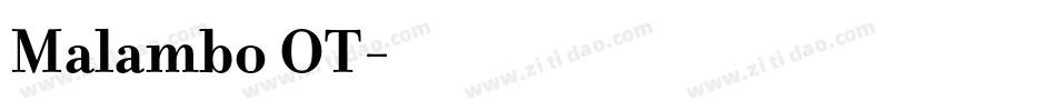 Malambo OT字体转换